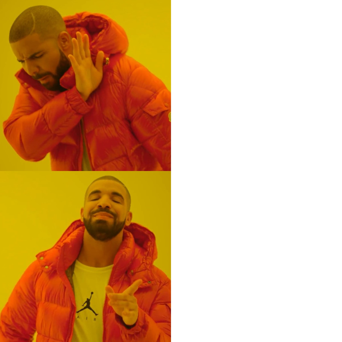 Drake Hotline Bling meme about Hylo Athletics