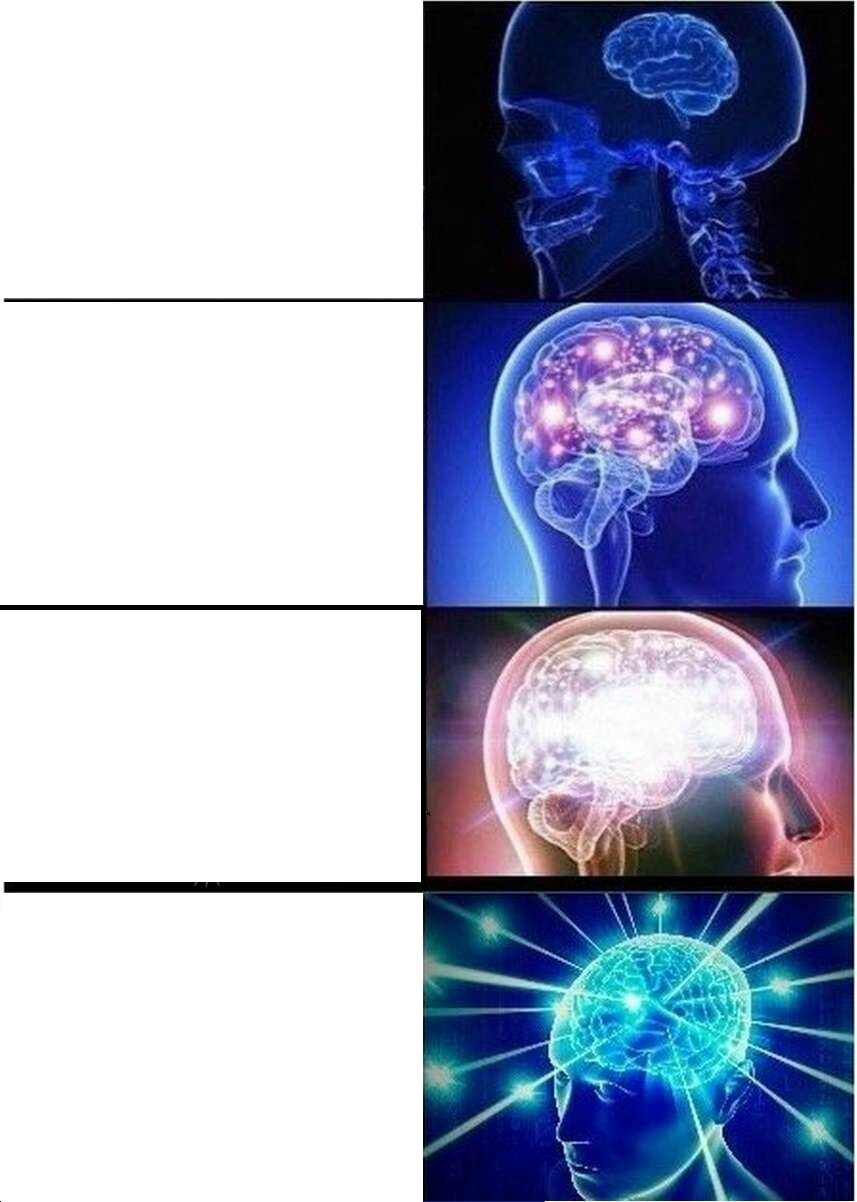 Expanding Brain meme about Hylo Athletics