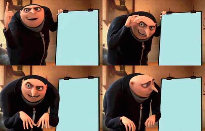 Gru's Plan meme about Hylo Athletics