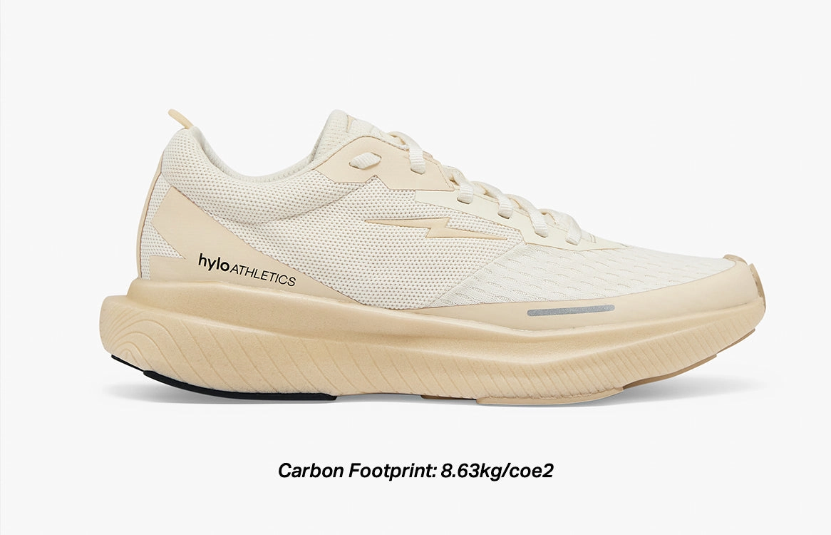 A cream hylo IMPACT with its printed carbon footprint figure